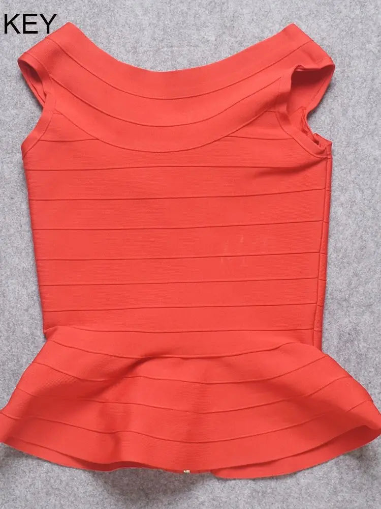 BEAUKEY Fashion Sleeveless Fishtail HL Bandage Tops Vest Slim Thin Waist Sexy Long Elastic Tops  7 Colors  XL OL Top
