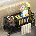 Multifunctional Sponge Draining Rack – Kitchen Cloth & Dishwashing Liquid Storage, Sink & Kitchen Organizer
