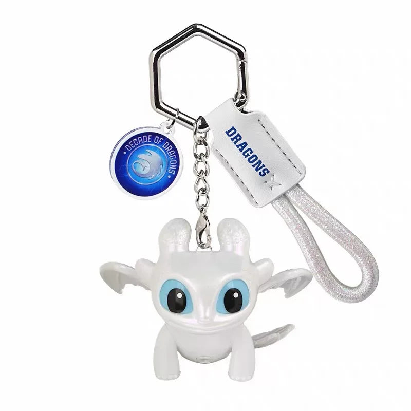 New Potdemiel How To Train Your Dragon Toothless Night Fury & Light Fury Keychain Cute Teeth Luminous Eyes Charm Bag Decor Gifts