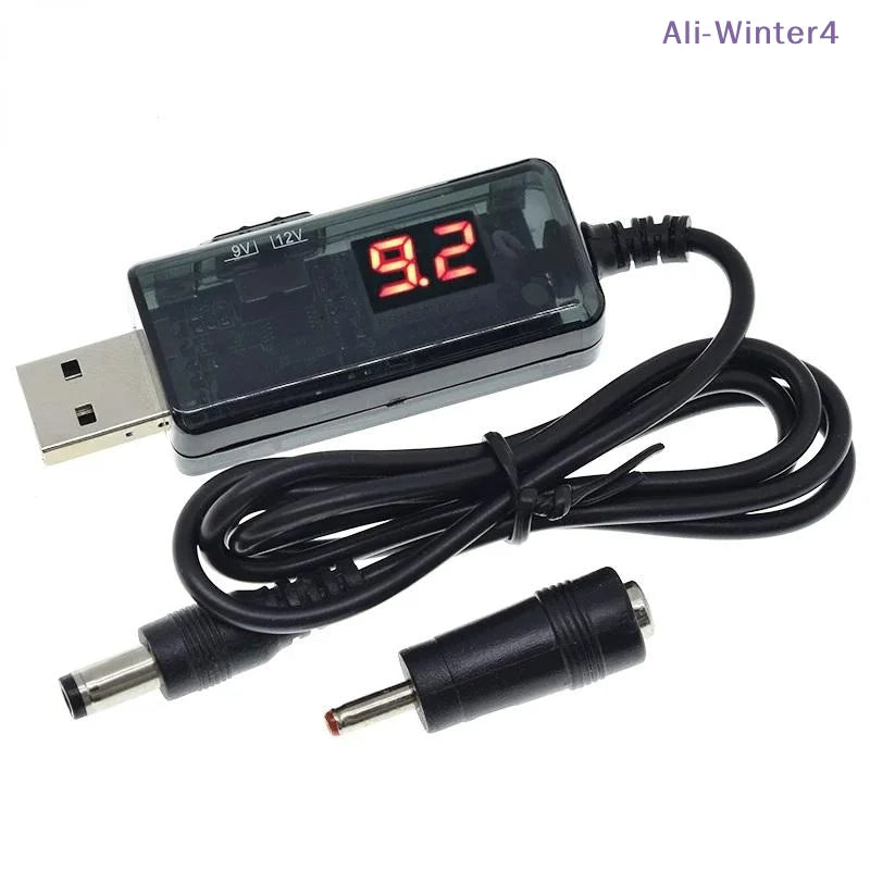 USB Boost Converter DC 5V To 9V 12V USB Step-up Converter Cable + 3.5x1.35mm Connecter For Power Supply/Charger/Power Converter