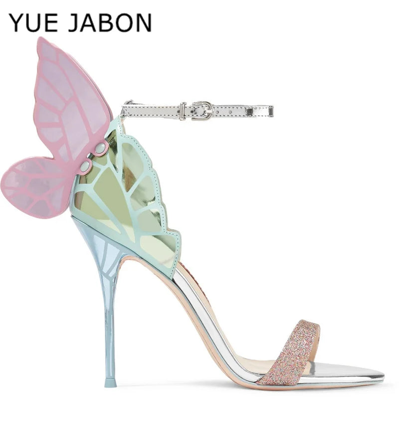 Brand Design Handmade Women Butterfly High Heels Sandals Exquisite beautiful Wing Shoes Female Banquet Party Dress Wedding Shoes