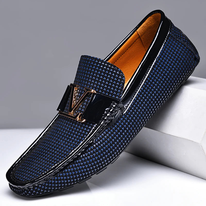 YRZL Mens Slip On Shoes 2025 Leather Loafers Men Casual Breathable Comfortable Lightweight Anti-Slip Driving Shoes For Men