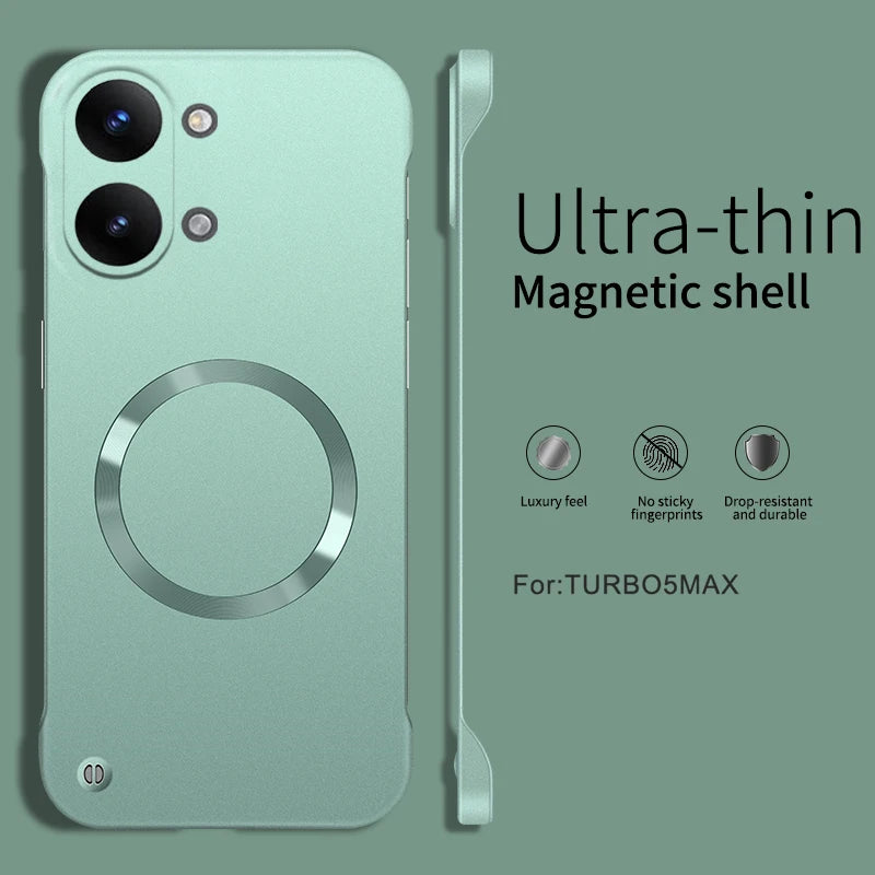 For POCO X8 pro/X8 pro Max Case Luxury Frameless Metal Magnetic PC Cover For POCO X8 PRO MAX Shockproof Bumper Funda