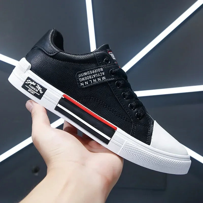 Men's Sneakers Fashion High-Top Leather Casual Shoes for Men Laced Ankle Boots Winter Plush Warm Cotton Shoes Кроссовки Мужские