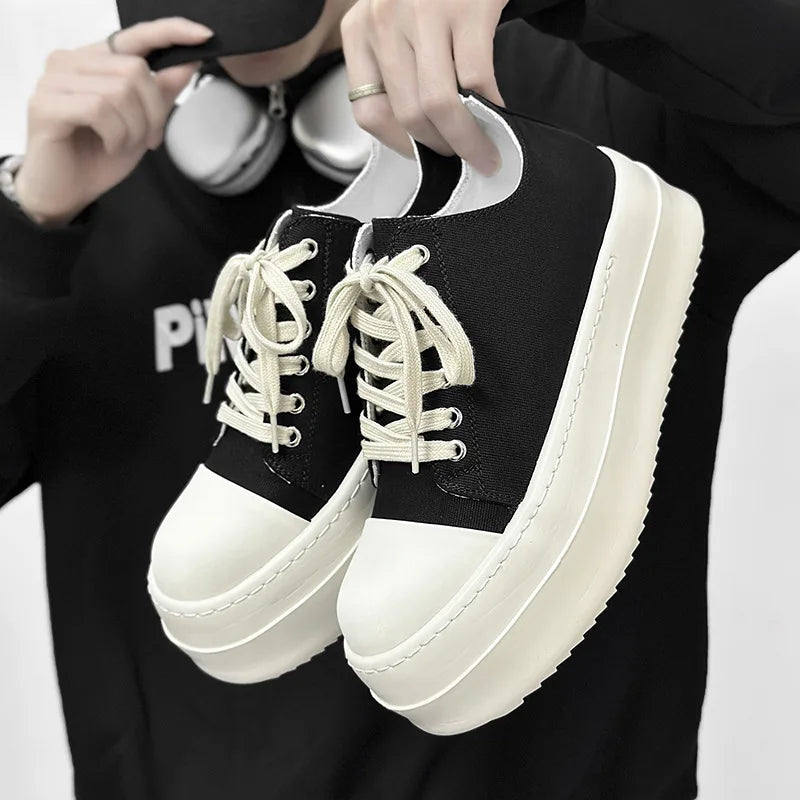 Brand Men Shoes Casual Canvas Distress Flats High to Ankle Boots Women Owens Vintage Original Luxury Designers Sneakers