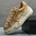 Retro Denim Design Fashion Trend Sports Casual Shoes for Men Spring New Comfortable Thick Soled Versatile Chunky sneakers