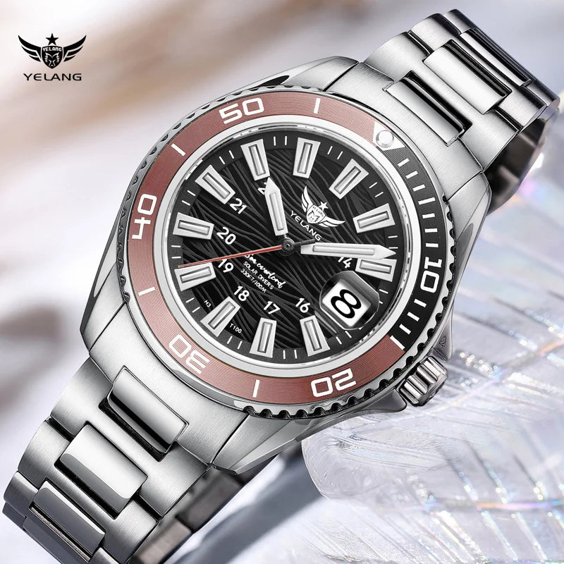Yelang V1214 woman watch Japan VS37 solar-powered watch 36mm Women Fashion Sapphire swiss luminous 100M Waterproof Watch
