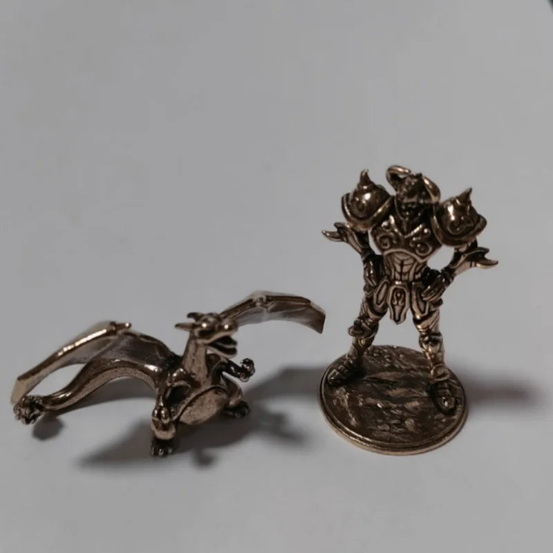 In Stock Anime Small Ornament Brass Creative Ornament Small Ornament Brass Craft Charizard Blastoise Ornament