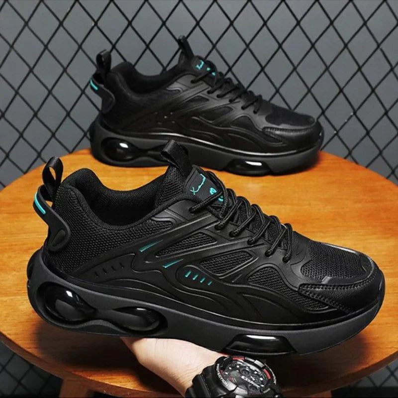 Spring Hot Sale Of The Season Men's Dad Shoes Fashionable Breathable Lightweight Air Cushion Shock Absorption Thick Bottom Simpl