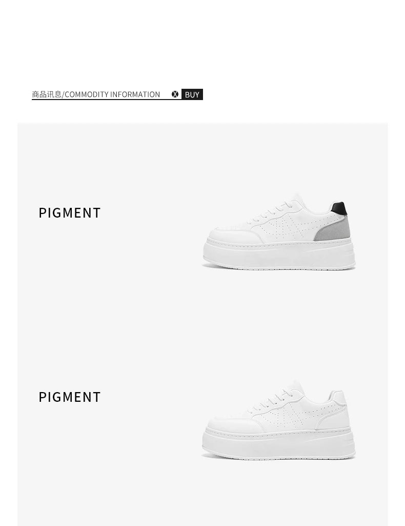 Spring Men's Shoes, New Breathable White Sneakers, Versatile Thick-soled Height-increasing Sports Shoes, and Casual Sneakers