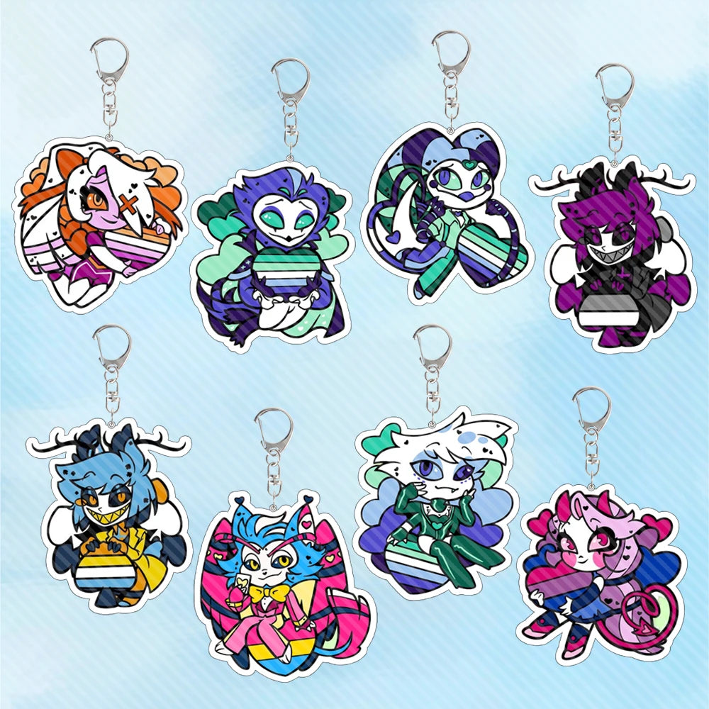 For Charlie Morningstar Vaggie AD Alastor Acrylic Keychain Anime Peripheral Backpack Pendant Festival Gift