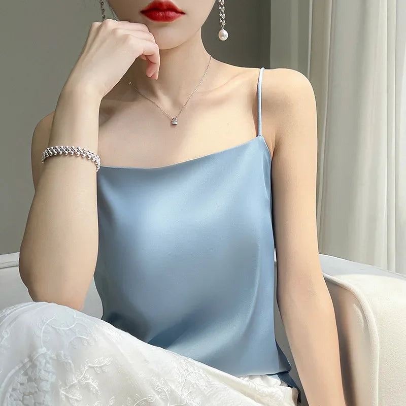 Casual Women Camis Tops Solid Spring Summer Tops Sexy Bottoming Tank Tops Office Lady Top 2026 Fashion Korean Camis Tank Top