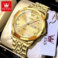 OLEVS 9931 Top Brand Men's Watches Calendar Waterproof Stainless steel Luminous Watch Business Men Wristwatch