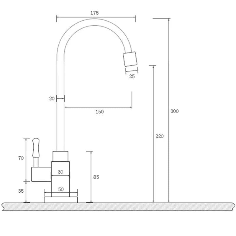 High Quality Faucet Brass Classic Only Cold Water Kitchen Sink Faucet Gooseneck Single Lever Outdoor Tap Bronze Brushed Finish
