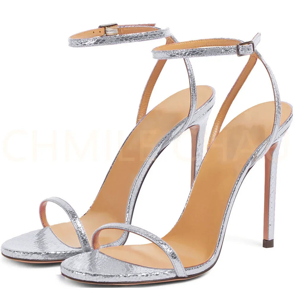 【Measure your feet length before order】Elegant Luxury Designer Women Sandal High Heel Sexy Banquet Sandálias Femininas 13-CHC-32