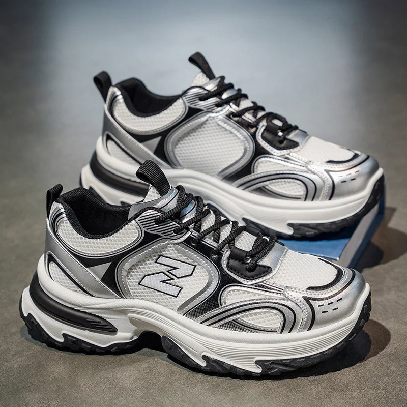 Men's Dad Shoes Breathable Mesh Upper Heightening Thick Bottom Casual Sports Shoes Summer Autumn Winter Spring Seasonal Wear