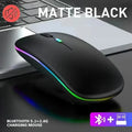 HOMEFISH PHONEPACE Dual Mode Wireless Mouse Bluetooth 2.4G Rechargeable Silent LED Backlit Optical Mice for Laptop PC Computer
