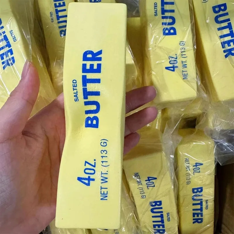 Soft Slow Rebound Butter Stick Realistic Silicone Squeeze Stress Relief Gadget Desk Office Accessory Funny Anti-Anxiety Toys