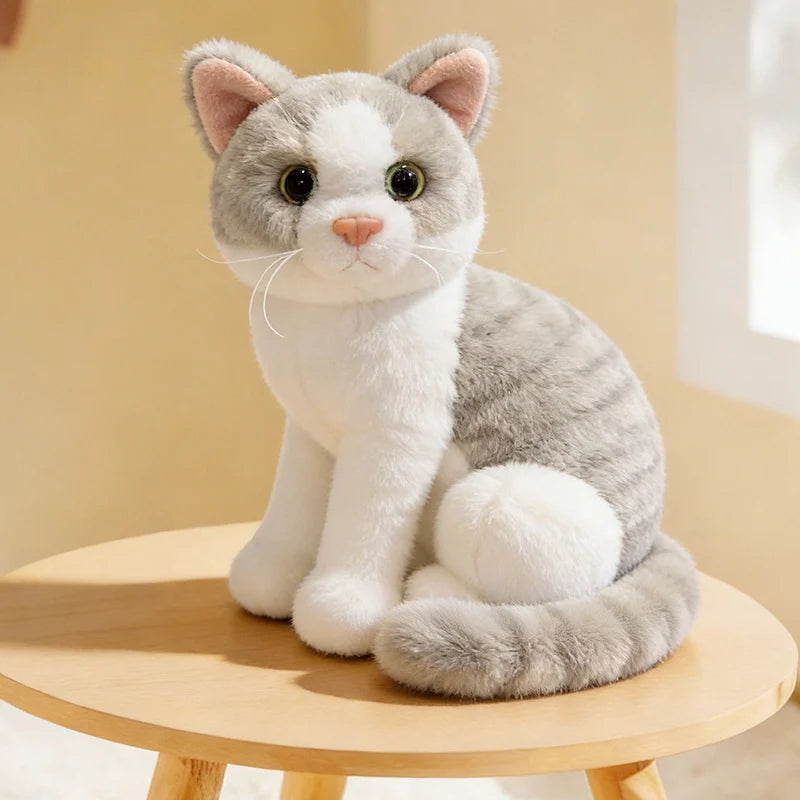 26cm Cartoon Cat Plush Doll Colorful Gray Orange Cow Cat Siamese Cat Tabby Cat Animal Stuffed Toy Home Decor Gift For Children