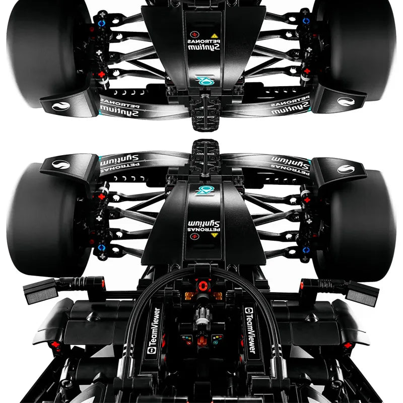 1642 PCS Technical Series F1 W14 E Performance High-Speed Racing Car Assembly Toy MOC Vehicle Model, Birthday Gift for Boys