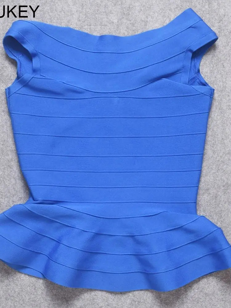 BEAUKEY Fashion Sleeveless Fishtail HL Bandage Tops Vest Slim Thin Waist Sexy Long Elastic Tops  7 Colors  XL OL Top