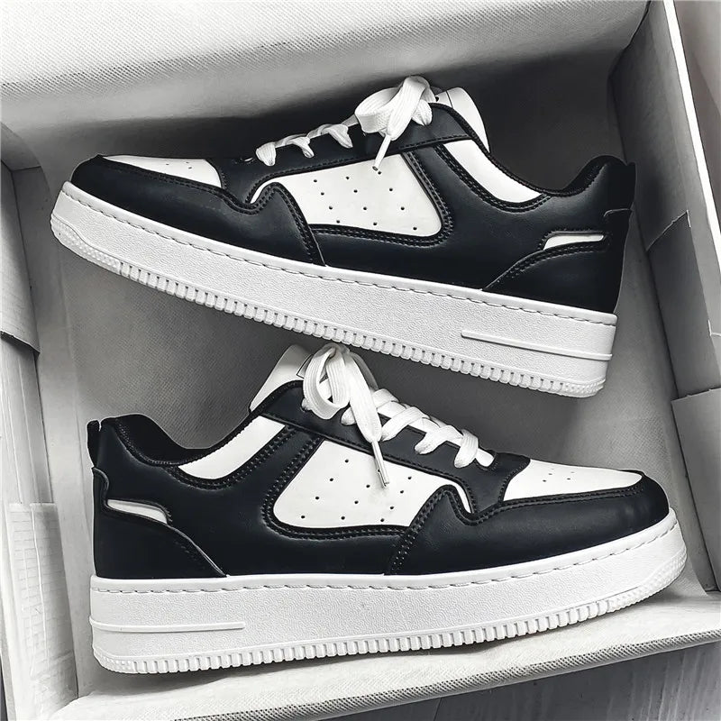 2026 Spring and Summer Men's Shoes, New Breathable Sneakers, Men's Trendy and Versatile Thick-Soled White Shoes