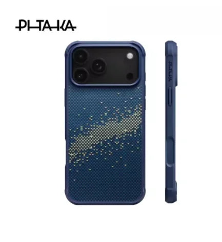 PITAKA Carbon Fiber Shell iPhone 17 Pro Max Kevlar Wireless Charging Rear Cover Shell iPhone 17 Pro Max/17 Pro Anti Drop Version