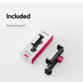 Ulanzi MA61 QuickClip Phone Clamp with Cold Shoe Mount with 360° Rotation 1/4" Screw 65-90mm Width for Tripod Video Light Mount