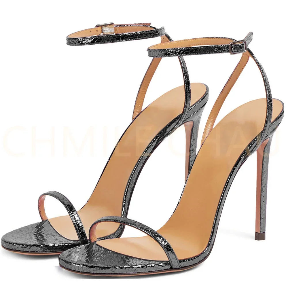 【Measure your feet length before order】Elegant Luxury Designer Women Sandal High Heel Sexy Banquet Sandálias Femininas 13-CHC-32