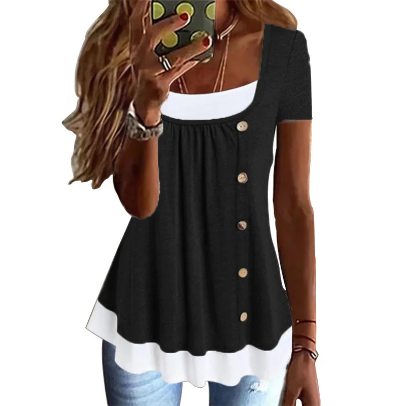 Summer Casual Vintage Clothes Streetwear Tshirt Elegant Shirts for Women Clothing Y2k Top Harajuku Tees T-Shirts Fashion