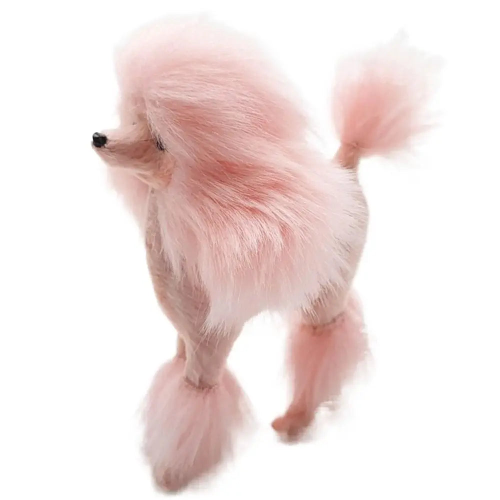 Dog Photography Props Plush Toys Home Decoration Crafts Gift Simulation Dog Poodle Figurines Desk Ornaments Miniature Figurines