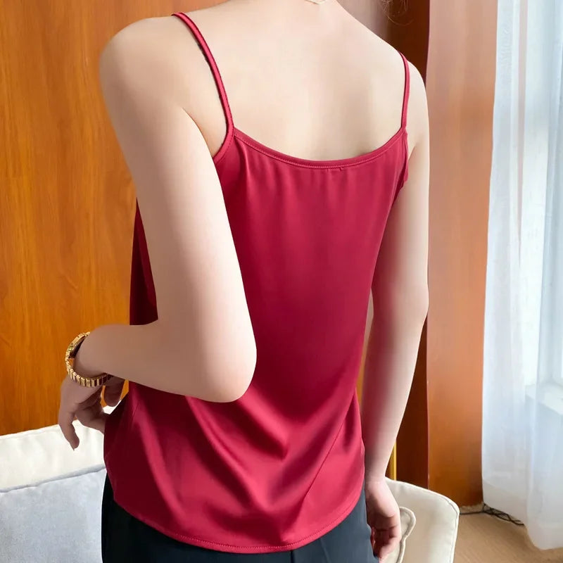 Casual Women Camis Tops Solid Spring Summer Tops Sexy Bottoming Tank Tops Office Lady Top 2026 Fashion Korean Camis Tank Top