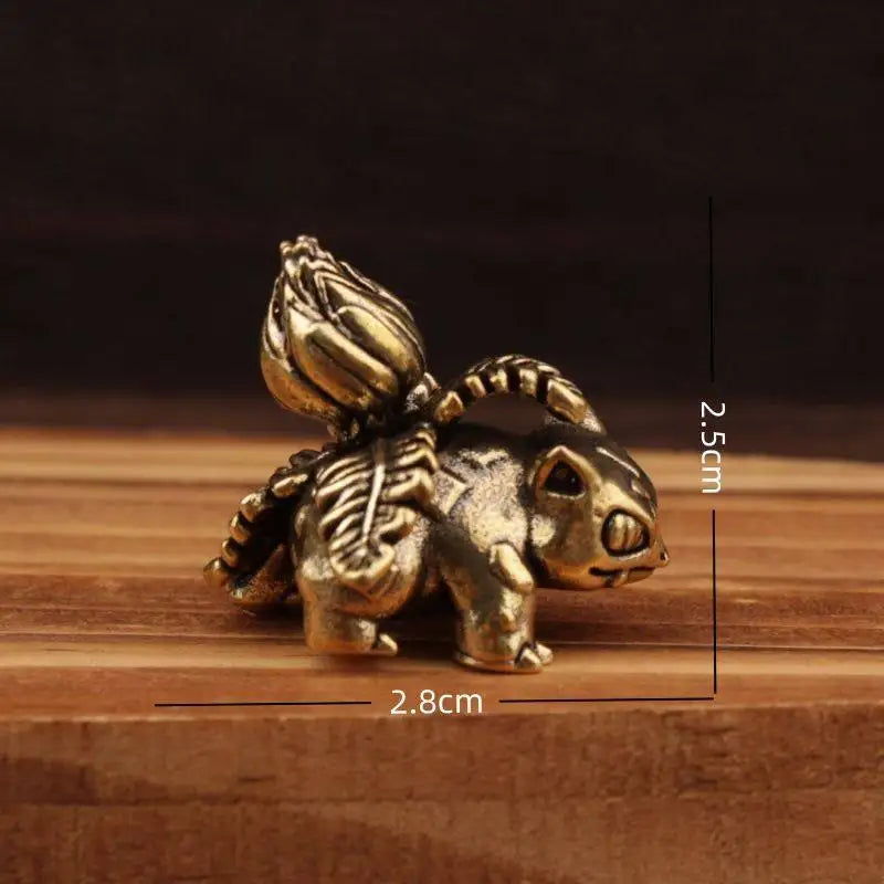 In Stock Anime Small Ornament Brass Creative Ornament Small Ornament Brass Craft Charizard Blastoise Ornament