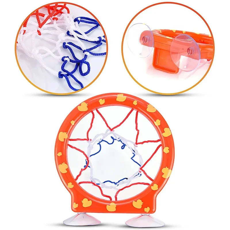Baby Kids Mini Basketball Bathtub Water Play Set with 3 Balls Funny Shower Bath Fun Toys for Toddlers Educational and Safe