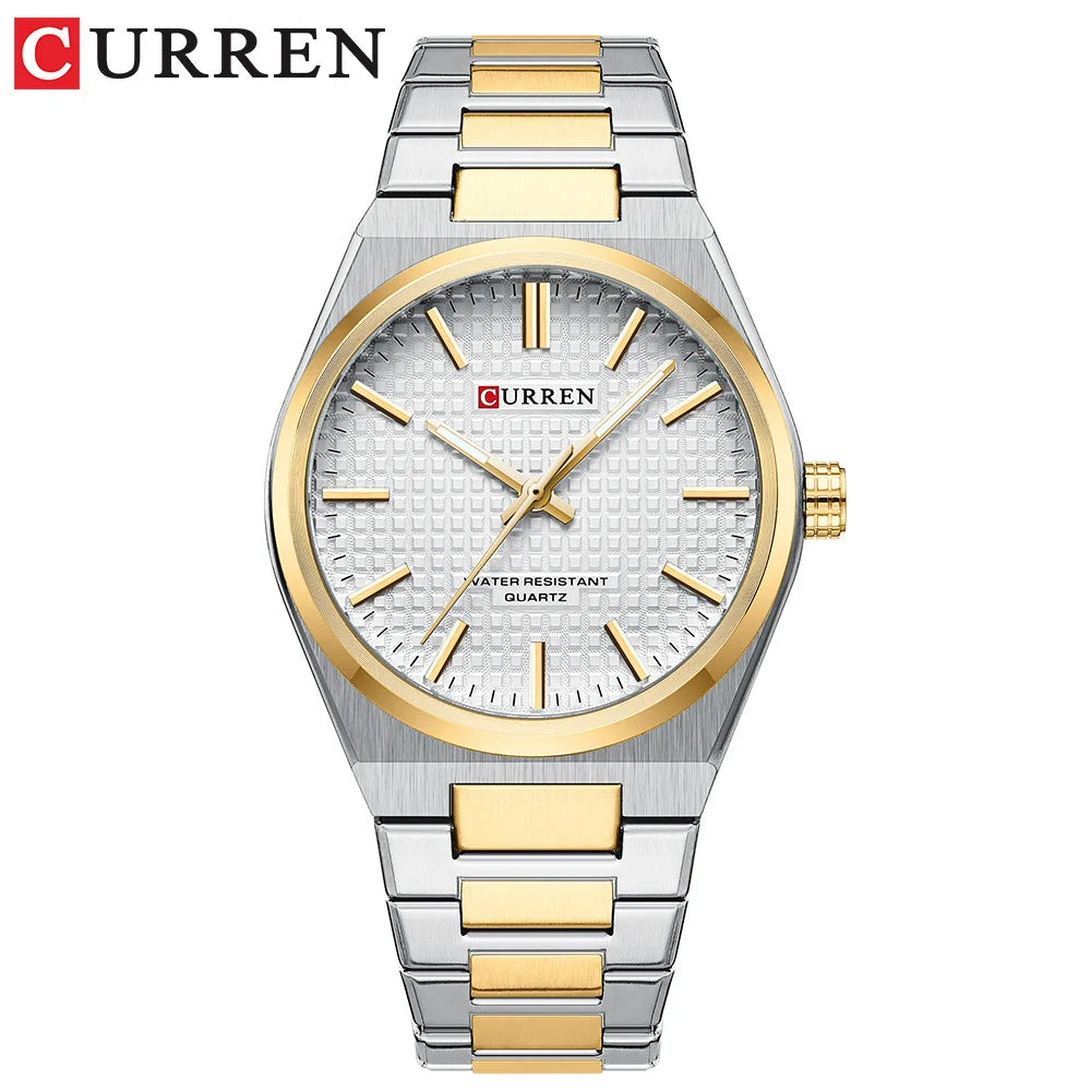 CURREN 8439 Top Brand Men's Watch Luxury Business Waterproof Stainless Steel Military Quartz Men's Watches relógios masculino