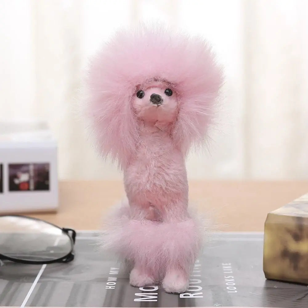 Dog Photography Props Plush Toys Home Decoration Crafts Gift Simulation Dog Poodle Figurines Desk Ornaments Miniature Figurines