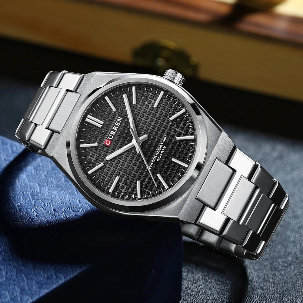 CURREN 8439 Top Brand Men's Watch Luxury Business Waterproof Stainless Steel Military Quartz Men's Watches relógios masculino
