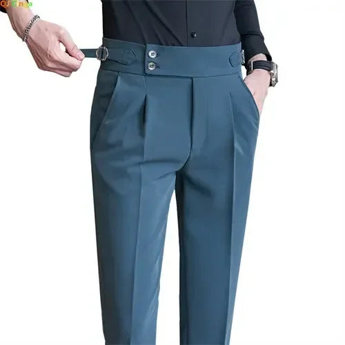 Yellow Men's Suit Pants, Fashion Slim Dress Trousers ,White Black Blue Green Pantalones Hombre Fall/Winter Male Pant, 2025 New