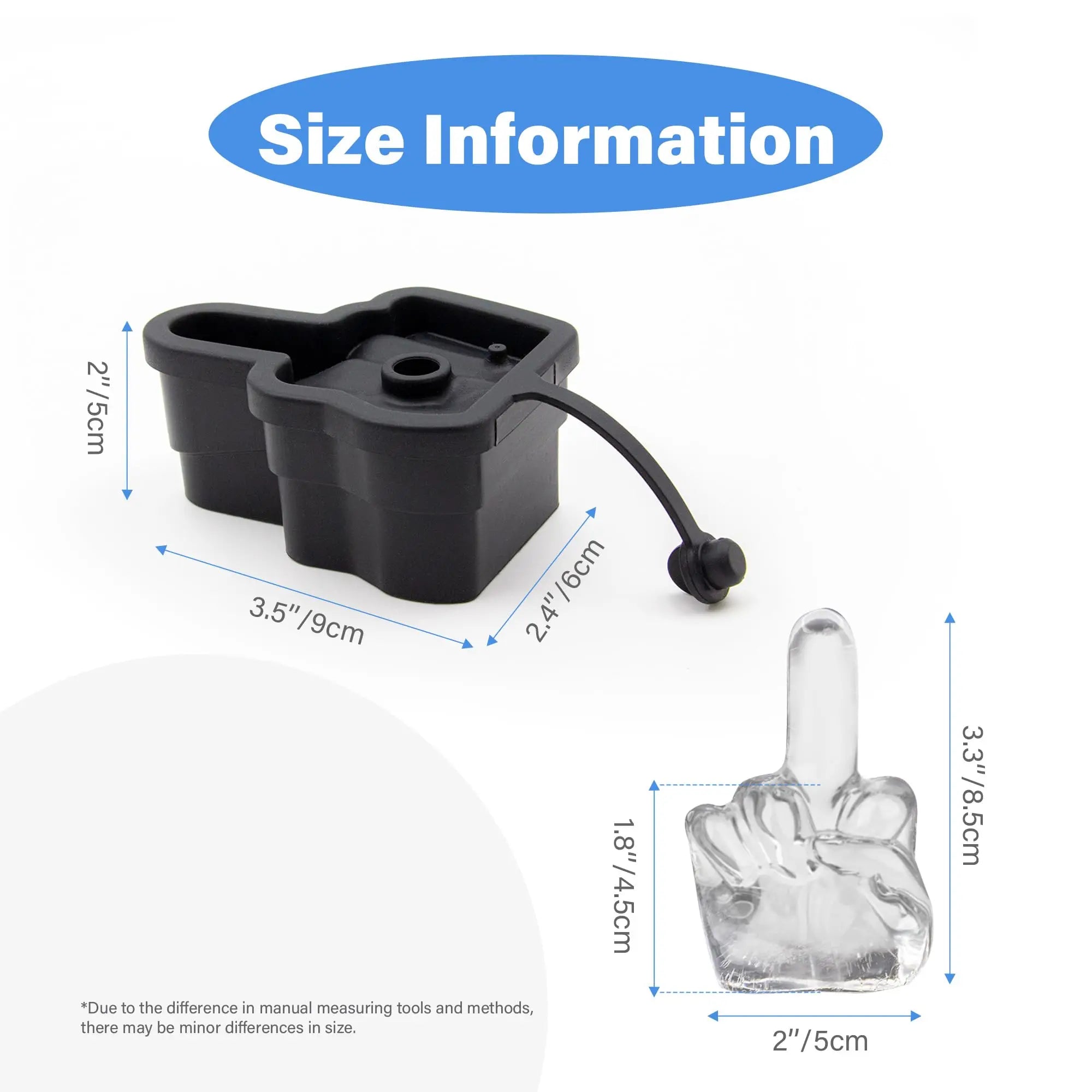 Middle Finger Ice Cube Mold Easy-Release Silicone Fun Shapes BPA Free Idea for Party Whiskey Cocktails Coffee Drinks