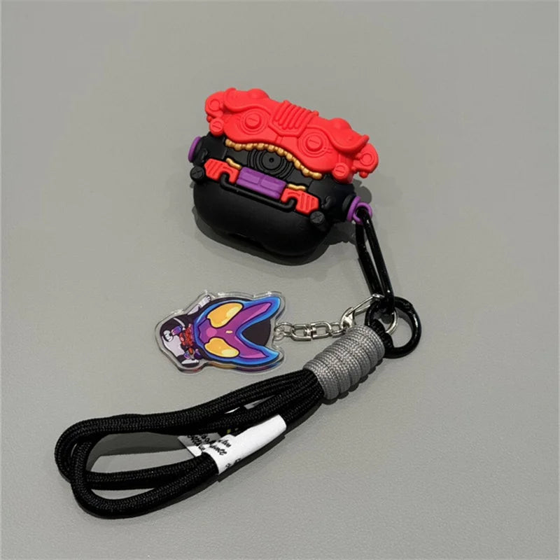 In Stock Luminous Kiva Belt Kamen Rider Earbuds Case Black Neck Strap Anime Merchandise Collection Decoration Model Toy Gifts