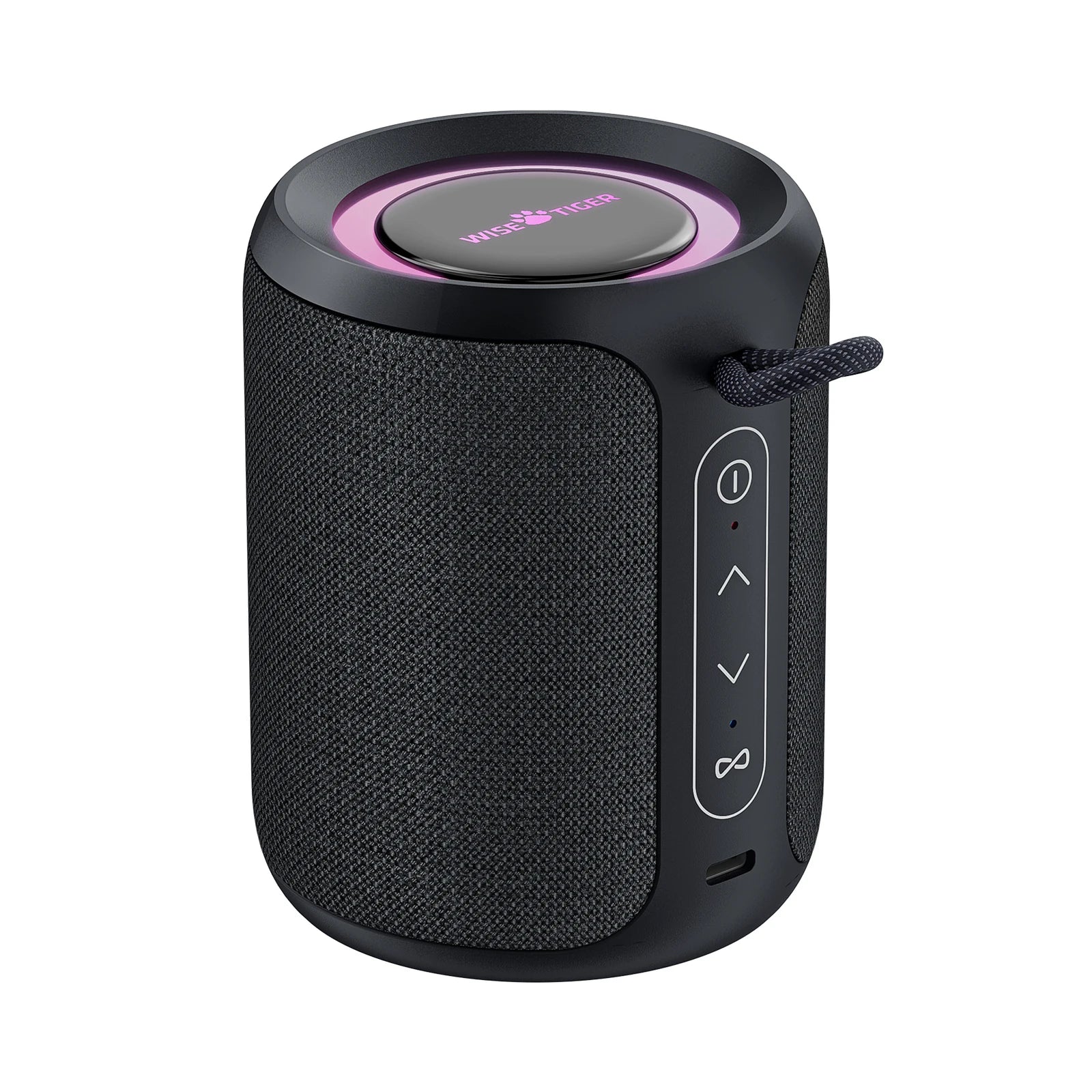 WISETIGER DEEYAPLE P1S Black 15W Mini Portable Sound Box IPX7 Waterproof Bass Boost TWS Dual Pairing BT5.3 Wireless Speaker