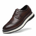 2025 New Casual Leather Lace-Up Men's Business Shoes Fashion  Soft Bottom Minimalist Shoes Design & Thick Sole for Everyday Use