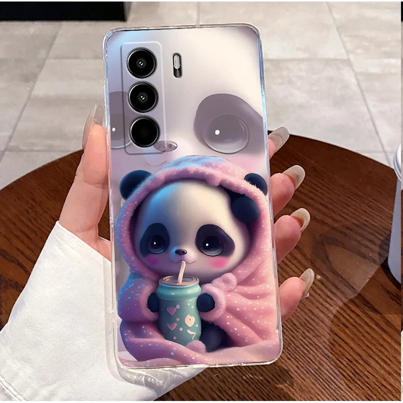 For Itel Power 70 P673L Case Clear Luxury Cute Love Rabbit Funny TPU Soft Silicone Phone Casing For Itel P70 Power70 Back Cover