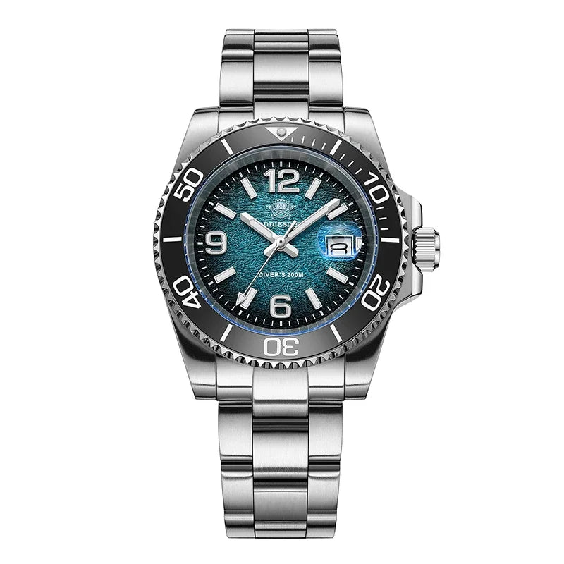 ADDIESDIVE 41MM Men Quartz Watches AD2513 Reloj BGW9 Luminous Watches Rotatable Bezel 200m Waterproof Stainless Steel Male Watch