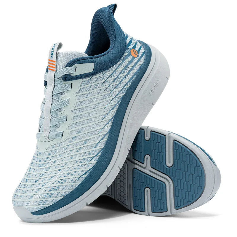 FitVille Wide Fit Men'S Walking Shoes Breathable Lightweight Shock Absorption Sneakers With Arch Support For Flat Feet