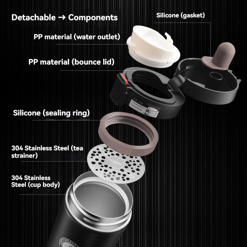 380ML/510ML Stainless Steel Coffee Cup Thermo Bottle Car Thermal Cup Outdoor Sports Vacuum Flask Keeps Cold and Heat Thermal Mug