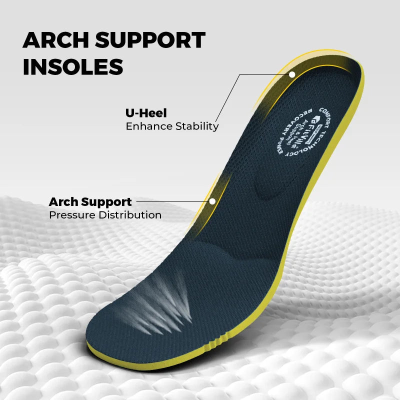 FitVille Wide Fit Men'S Walking Shoes Breathable Lightweight Shock Absorption Sneakers With Arch Support For Flat Feet