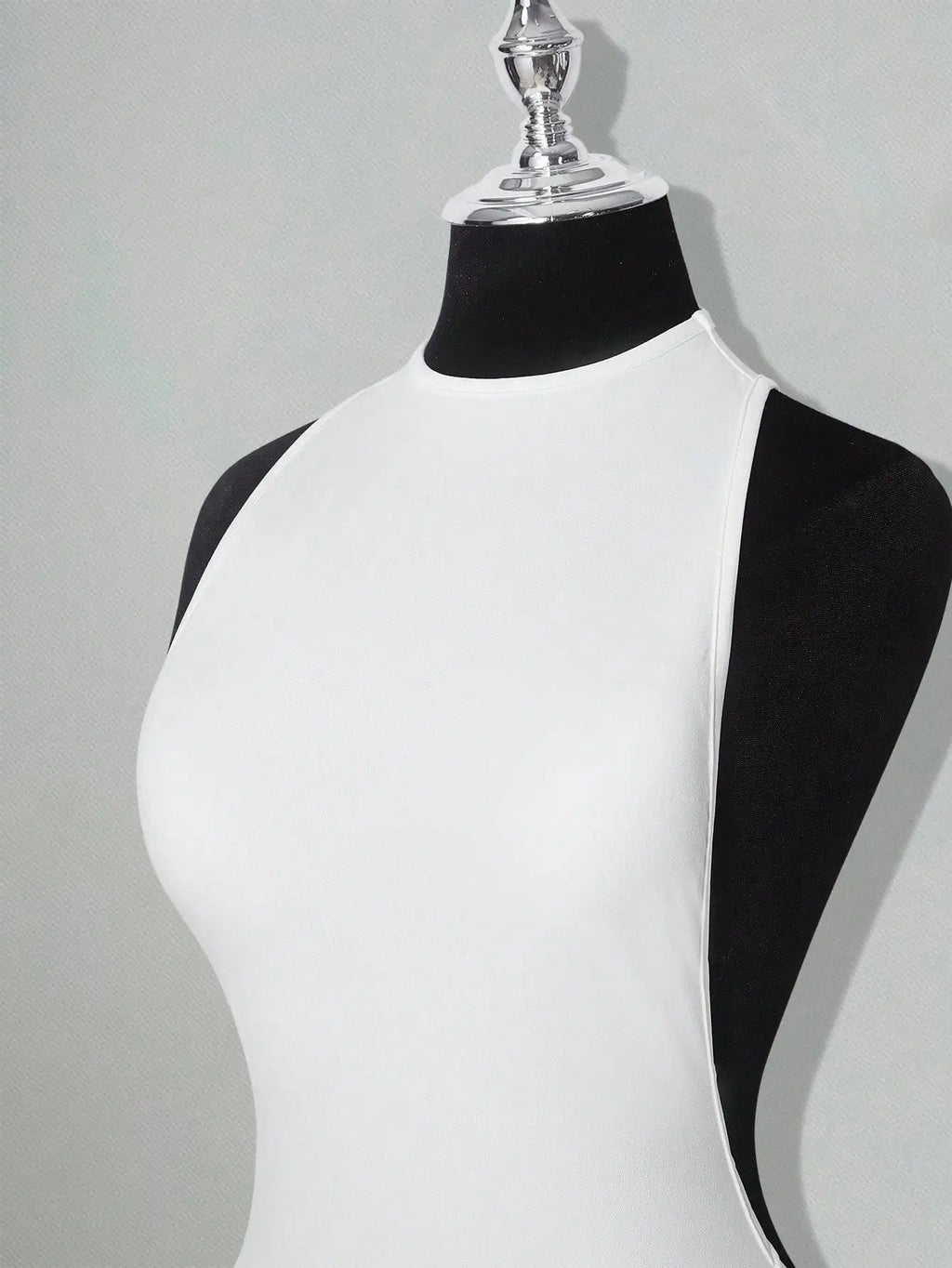 White Bodycon Mini Dress with Criss-Cross Backless Design