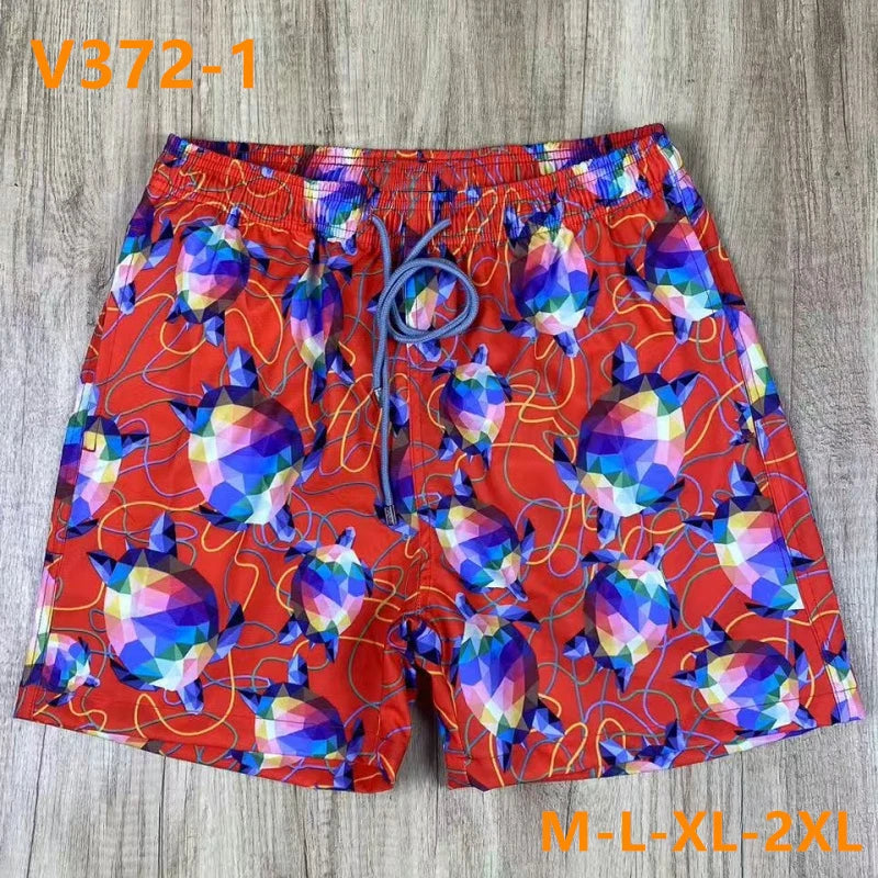 High quality New Summer Men Beach Board Shorts TORTUES HYPNOTIQUES Printed Swimwear Swim Party Bath Surf Bermudas Brand Pants
