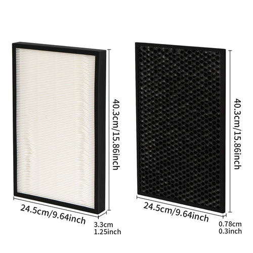 1set For Panasonic Air Purifier F-VXH50R F-VXR50R F-VXH50A F-VXH50H F-VXH50M Replacement HEPA Filter and Activated Carbon Filter